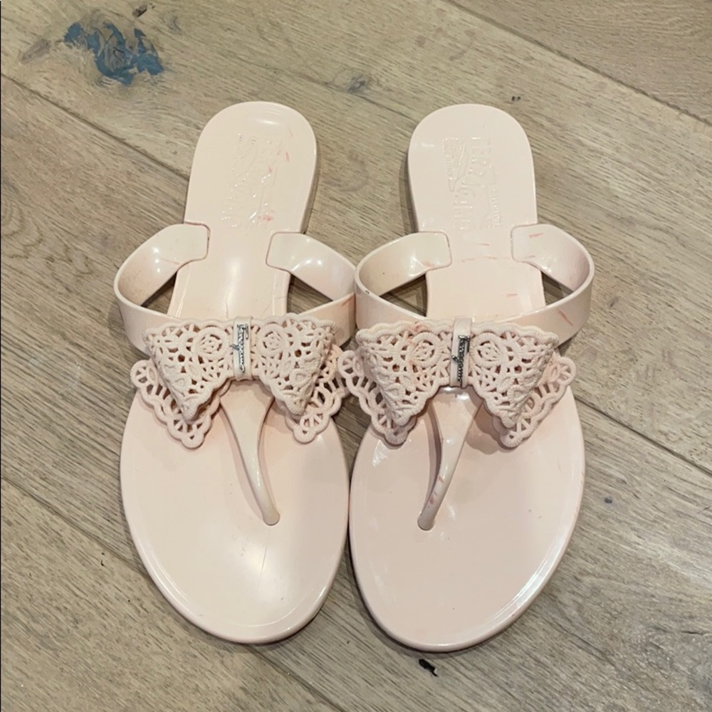Salvatore Ferragamo Rubber Sandals - size 7